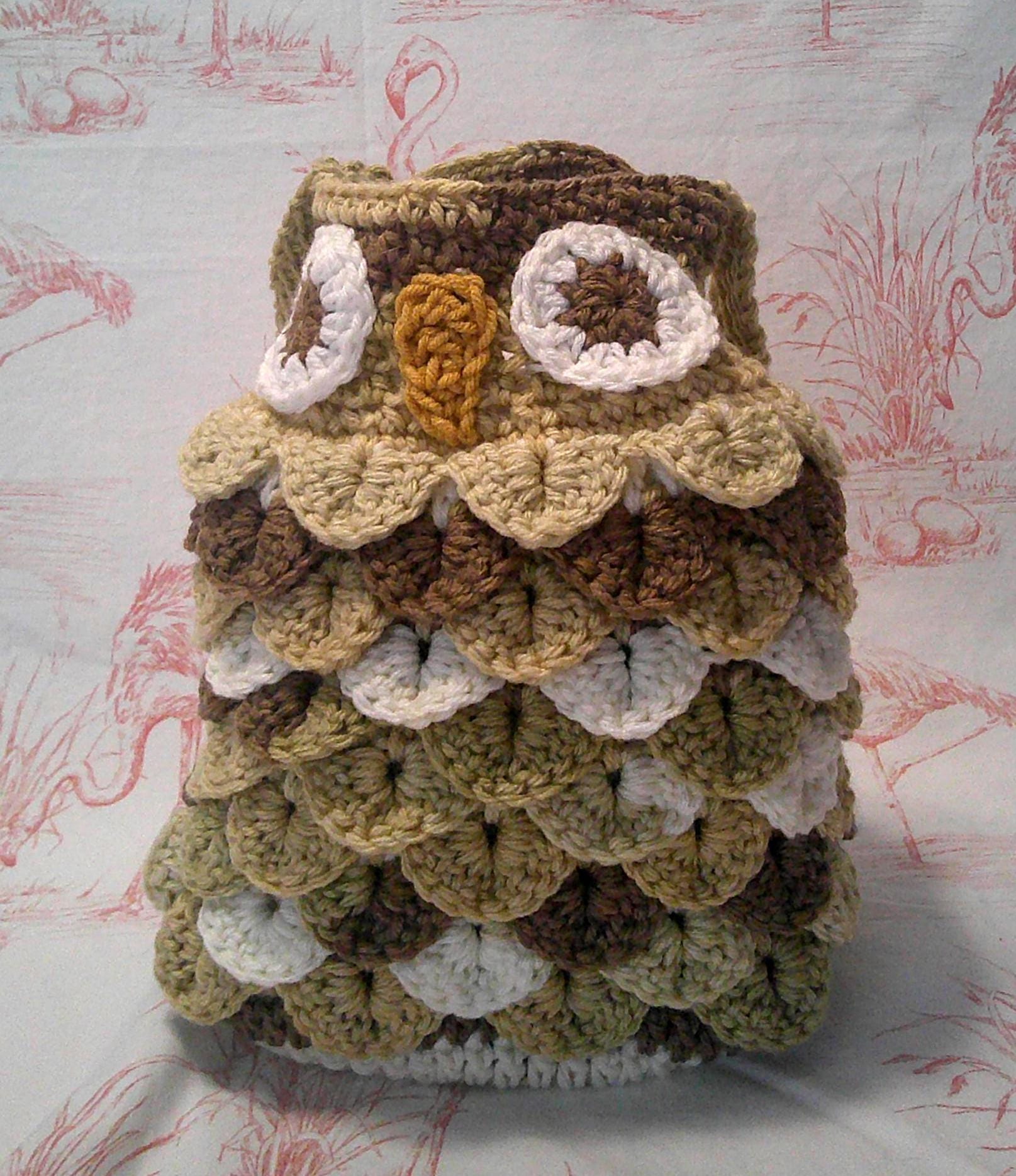 Handcrafted Crocheted Owl Tote/Purse