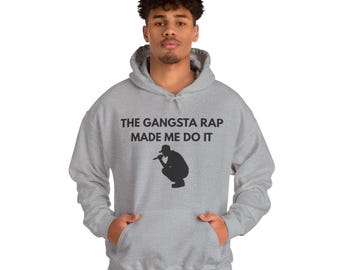 Gangsta Rap Hoodie, Funny Hip Hop Sweatshirt, Music Lover Gift, Unisex Pullover, Rap Lyrics