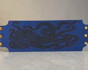 Leather Wrap for 40oz Tumbler - Intricate Octopus