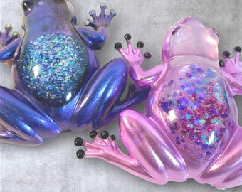 Whimsical Glitter Belly Frogs