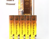 Custom Groomsmen Gifts - Beer Book Safe - Set of 6 - Best Man personalized gift with your own message inside FREE SHIPPING