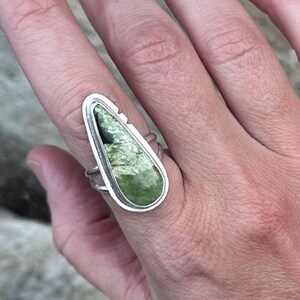 Triangular Variscite Ring - Size 7 - 7 1/2