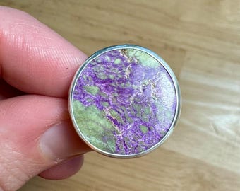 Sterling Silver and Atlantisite Ring - Size 10 1/4