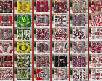 College Tumbler Wrap Bundle: University Sublimation Designs (Digital Download)