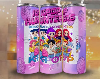 kpop huntix tumbler wrap Saja Boys Tumbler Wrap, KPOP Demon Hunters Tumbler Wrap, Soda Pop Skinny Tumbler ,Tumbler Kpop  Wrap
