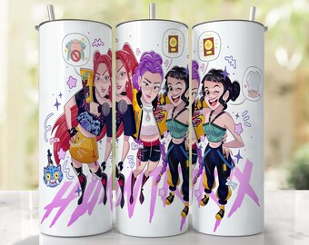KPOP Demon Hunters Tumbler Wrap, Huntrix Kpop Tumbler Wrap, Soda Pop Skinny Tumbler , Saja Boys Tumbler Kpop Tumbler Wrap Saja Boys Boy Band