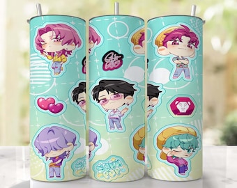 Saja Boys Tumbler Wrap, KPOP Demon Hunters Tumbler Wrap, Soda Pop Skinny Tumbler , Saja Boys Tumbler Kpop Tumbler Wrap Saja Boys Boy Band