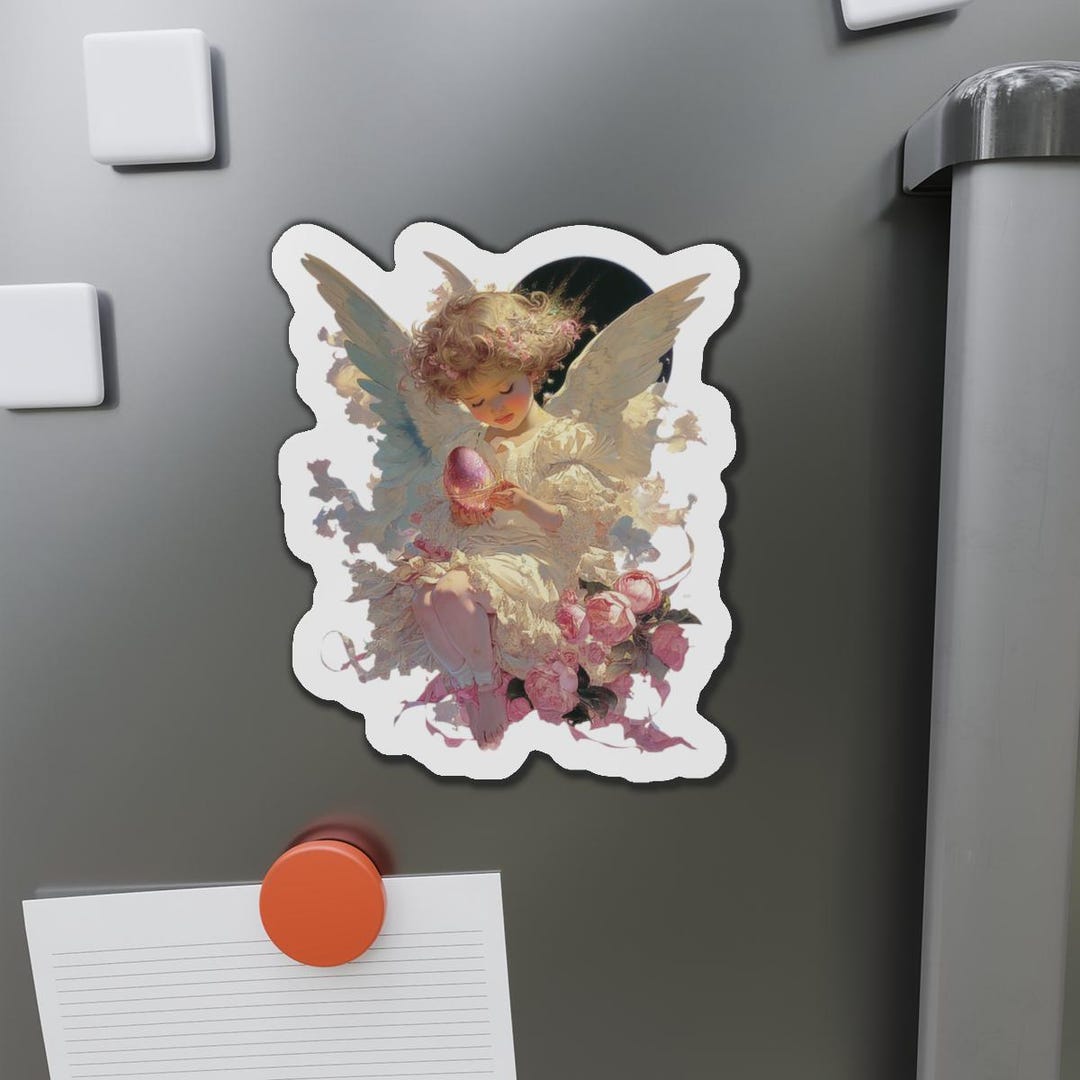 Easter Angel Magnet, Vintage Style Easter Decor, Spring Angel Fridge ...