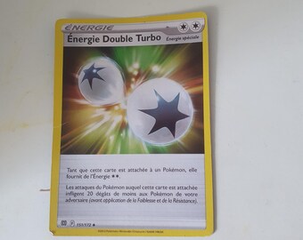 double turbo energy pokemon card Tcg 216/189 (secret) holofoil pattern or surface detail) Double Turbo Energy - SWSH09: