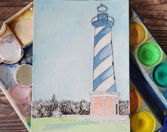 5x7 Cape Hatteras | Watercolor | Prints and Original Art