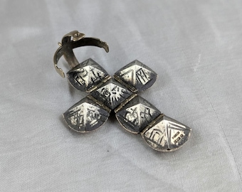 Neu 925 Sterlingsilber Freimaurer Öffnungskugel Kreuz Kugelhänger Charm 125895400073