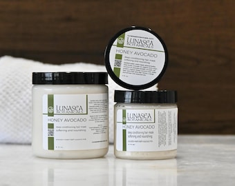 Masque capillaire revitalisant en profondeur au miel et à l'avocat