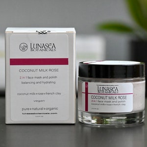 Coconut Milk Rose Cream Face Mask and Polish