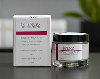 Coconut Milk Rose Cream Face Mask and Polish