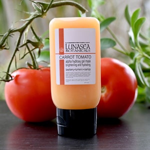 Carrot tomato 10 minute alpha hydroxy gel mask