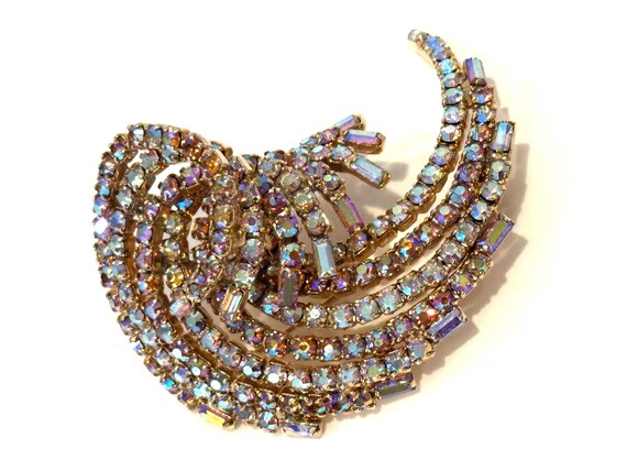 Brooch, Aurora Borealis Rhinestone