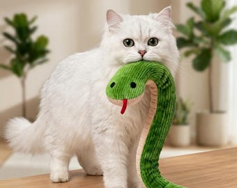 Interactive snake toy for dogs and cats – crinkly anti-boredom toy, durable plush for indoor pets