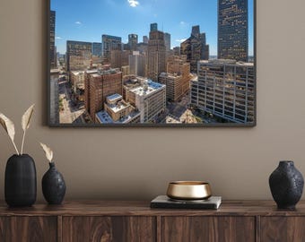 Modern Cityscape Print – Urban Skyline Digital Wall Art (Digital Download)