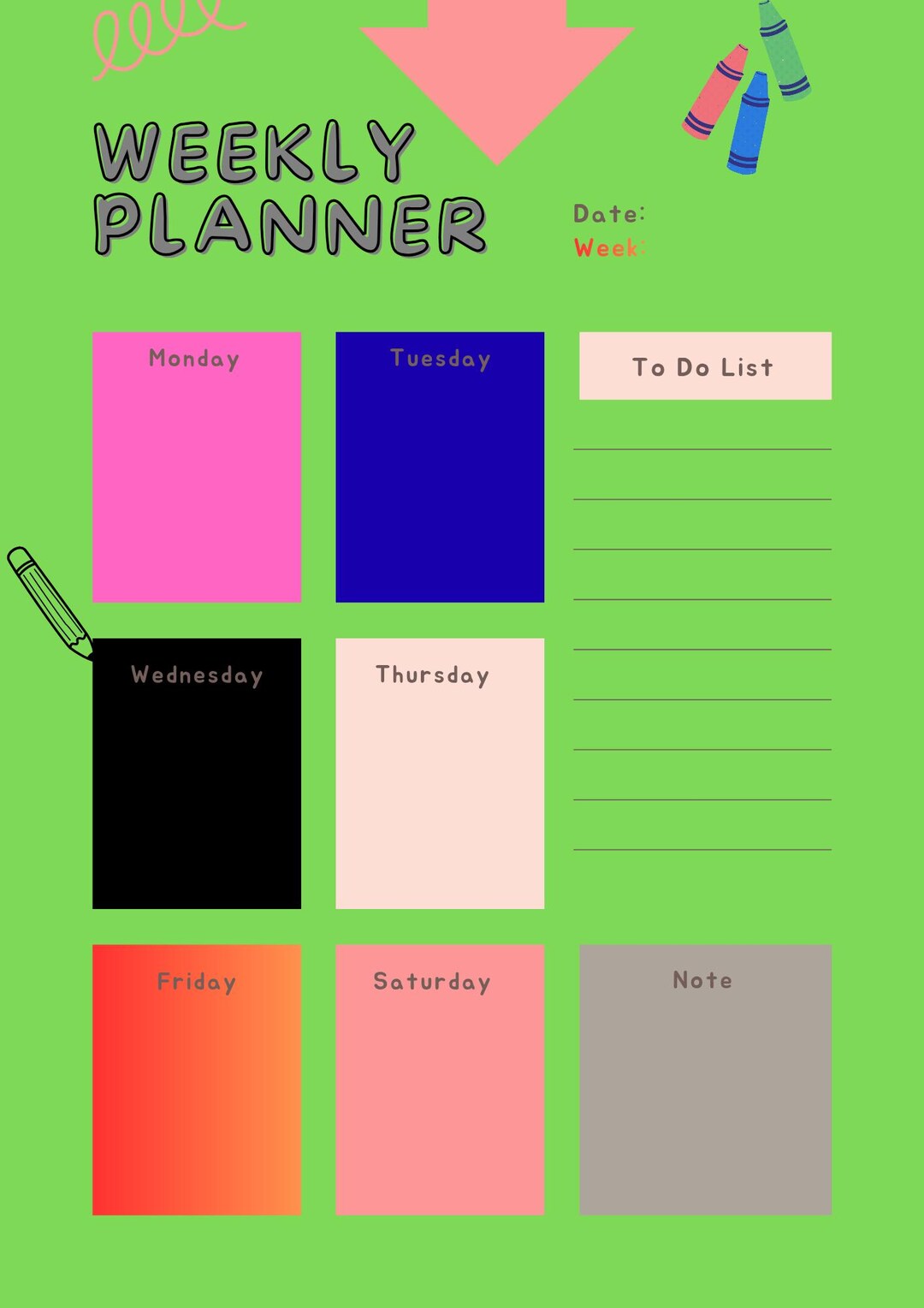Minimalist Aesthetic Daily Planner Printable PDF Pink Soft Neutral ...
