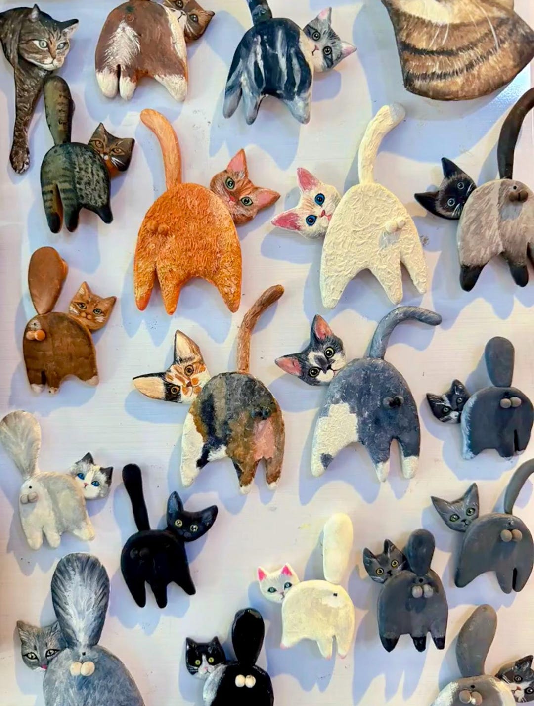 Custom Cat Fridge Clay Magnet - Cat Portrait Handmade Funny Pet ...