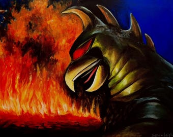 Godzilla contra Gigante / Pintura