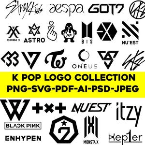 Kpop Vector Logos Bundle, Kpop Logo Collection, Demon hunters Logo
