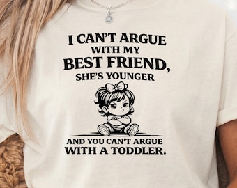 Freund jüngeres Kleinkind PNG - Sibling Humor T-Shirt Design
