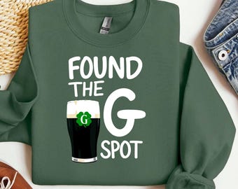 Gefunden den G-Punkt PNG, lustiges St Patricks Day Bier Shirt Design, Shamrock trinken Humor Sublimation digitaler Download