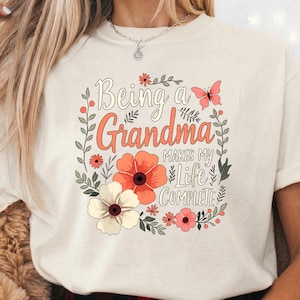 Being A Grandma Makes My Life Complete Floral Butterfly png