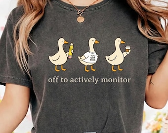 Off to Actively Monitor Teacher Testing Day Goose png