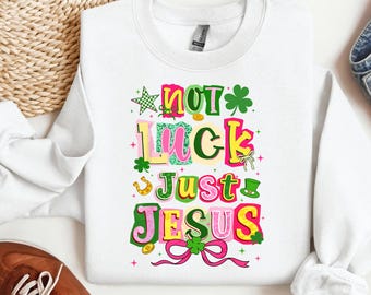 Christian St. Patricks Day PNG, Kleeblatt Glaube Design (Digitaler Download)