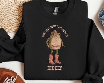 Frosch Cowboy-Stiefel Diddly Sweatshirt, lustiges Western-Frosch-Grafik-T-Stück