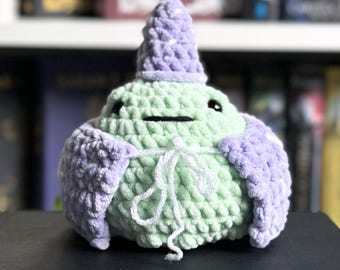 Rana Maga de Peluche de Ganchillo / Rana con Grandes Botín, Peluche Mágico Grueso