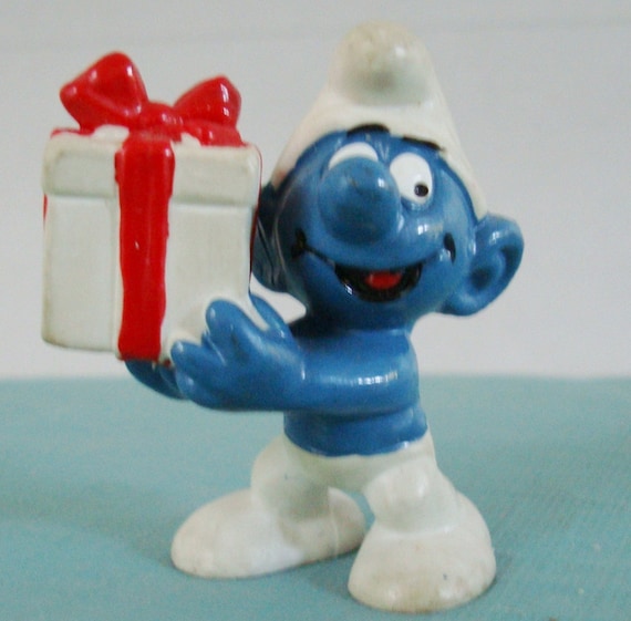 Thanksgiving Turkey Smurf 2 inch Plastic Figurine 20177 Figure