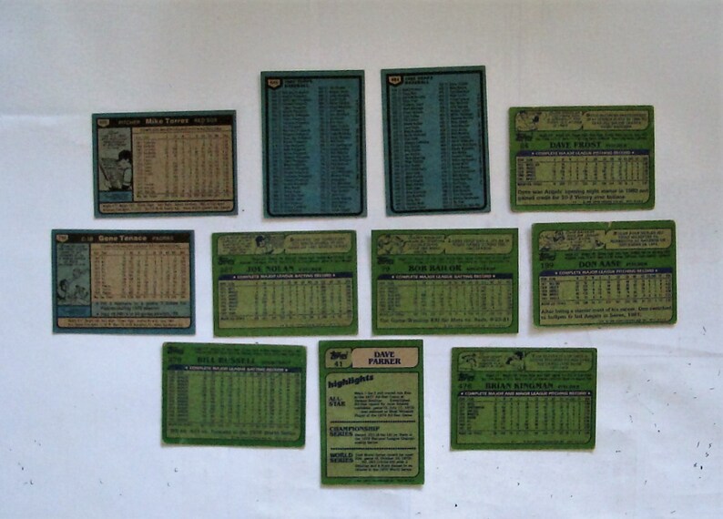All are Topps brand 1980 /& 82 Cards These 11 MAJOR League Baseball cards G or better cond see description