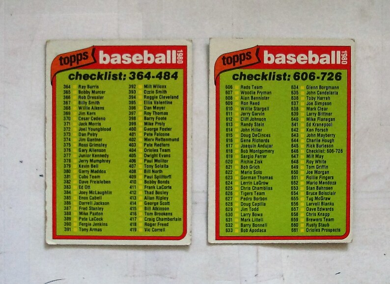 All are Topps brand 1980 /& 82 Cards These 11 MAJOR League Baseball cards G or better cond see description