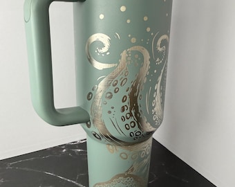 Octopus Custom Laser Engraved - 40oz Stanley Tumbler