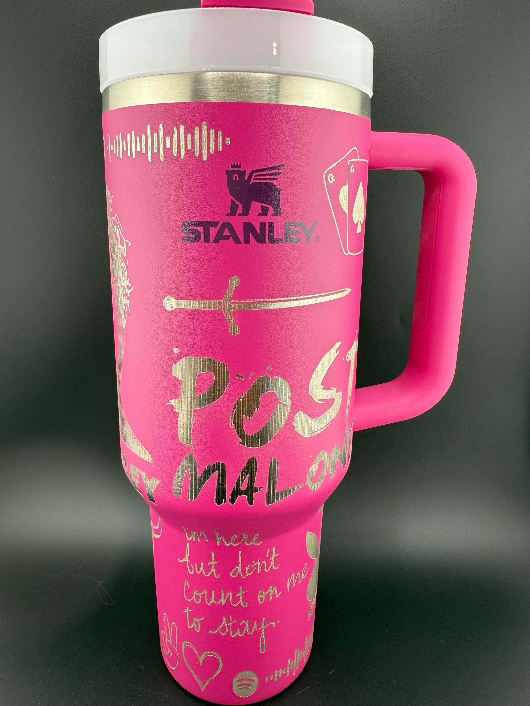 Post Malone Theme Custom Laser Engraved - 40oz Stanley Tumbler 