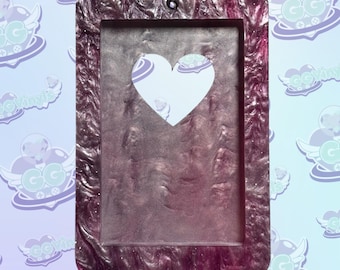 Handmade Acrylic Photocard Keychain - Pink Magic / Rectangle Window
