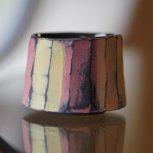 Ceramic Coffee mug, Handcrafted Pottery Japanese style for coffee and tea, Multicolor ceramic cup