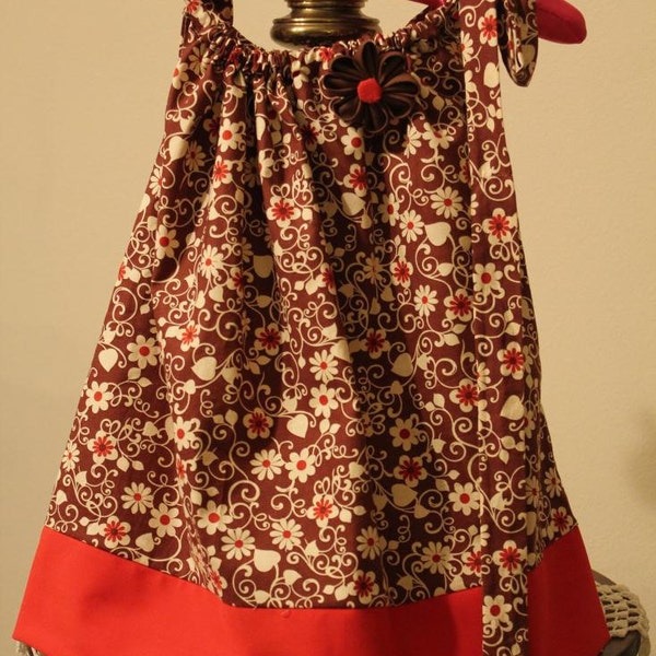 Pillowcase Dress with Re-attatchable flower