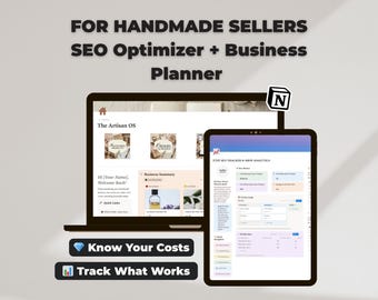 Handmade Business Kit for Etsy Sellers | SEO Optimizer + Inventory Planner | Profit, Performance & Stock Tracker