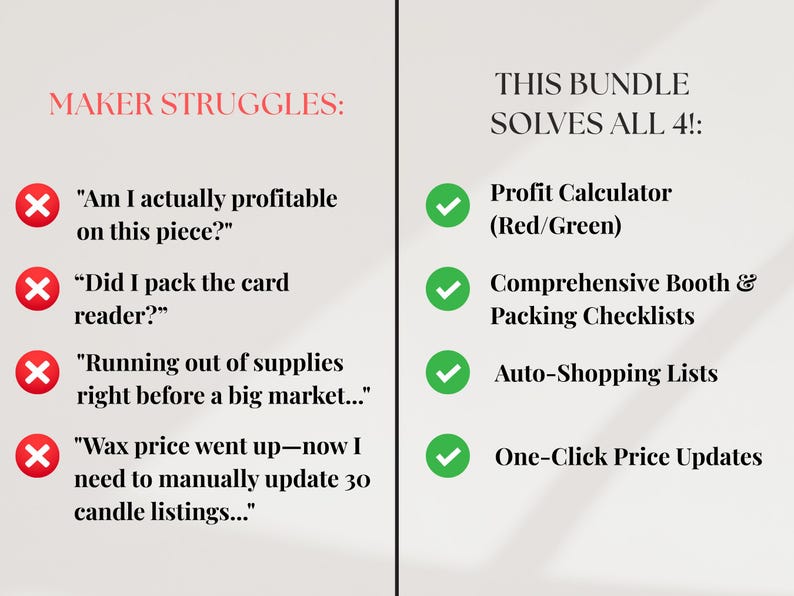 Notion Business Planner & Craft Fair Tracker Bundle – Maker Inventory ...