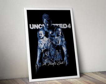 Uncharted 4 Poster | Gaming Poster | Gaming Artwork | Gaming Decor | Video Game Poster | Gaming Gift | Video Game Print | Wall Art