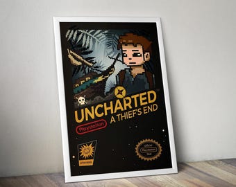 Uncharted 4 Poster | Gaming Poster | Gaming Artwork | Gaming Decor | Video Game Poster | Gaming Gift | Video Game Print | Wall Art
