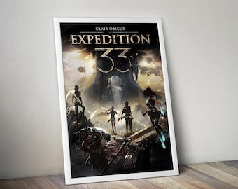 Clair Obscur Expedition 33 Poster | Gaming Poster | Gaming Artwork | Gaming Decor | Video Game Poster | Gaming Gift | Video Game Print