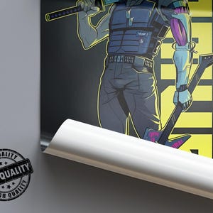 Cyberpunk 2077-poster | Johnny Silverhand-poster | Gamingposter | Gamingkunstwerken | Gamingdecoratie | Videogameposter | Videogameafdruk afbeelding 6