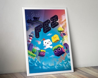 Fez Poster | Gaming Poster | Gaming Artwork | Gaming Decor | Video Game Poster | Gaming Gift | Video Game Print | Wall Art