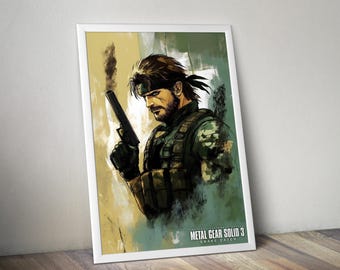 メタルギアソリッド3 スネークイーター 24 x 30インチ ビデオゲーム