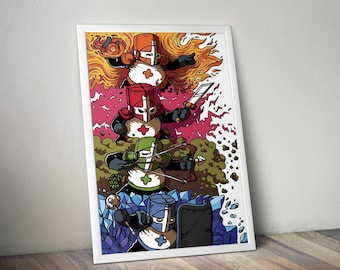 Castle Crashers Poster | Gaming Poster | Gaming Artwork | Gaming Decor | Video Game Poster | Gaming Gift | Video Game Print | Wall Art
